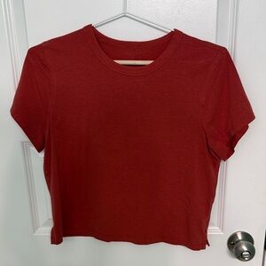 lululemon athletica Red Short Sleeve Tee